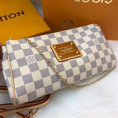 louis vuitton eva clutch damier azur replica|how to check for false louis vuitton.